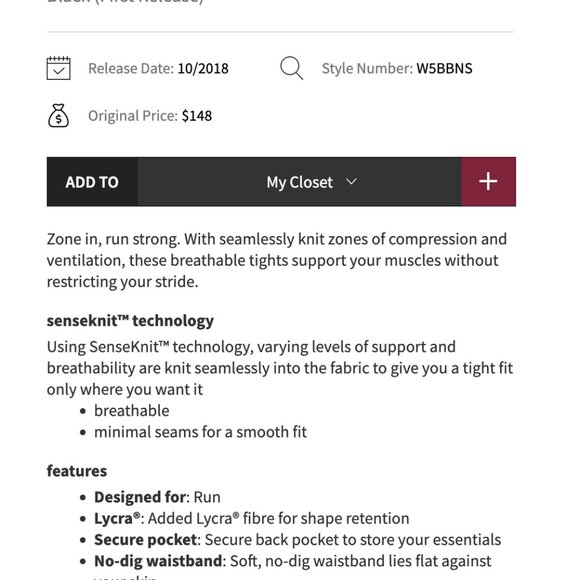 Lululemon Zoned In black leggings - Picture 5 of 8